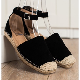 Small Swan Mustat espadrillit soljella 2