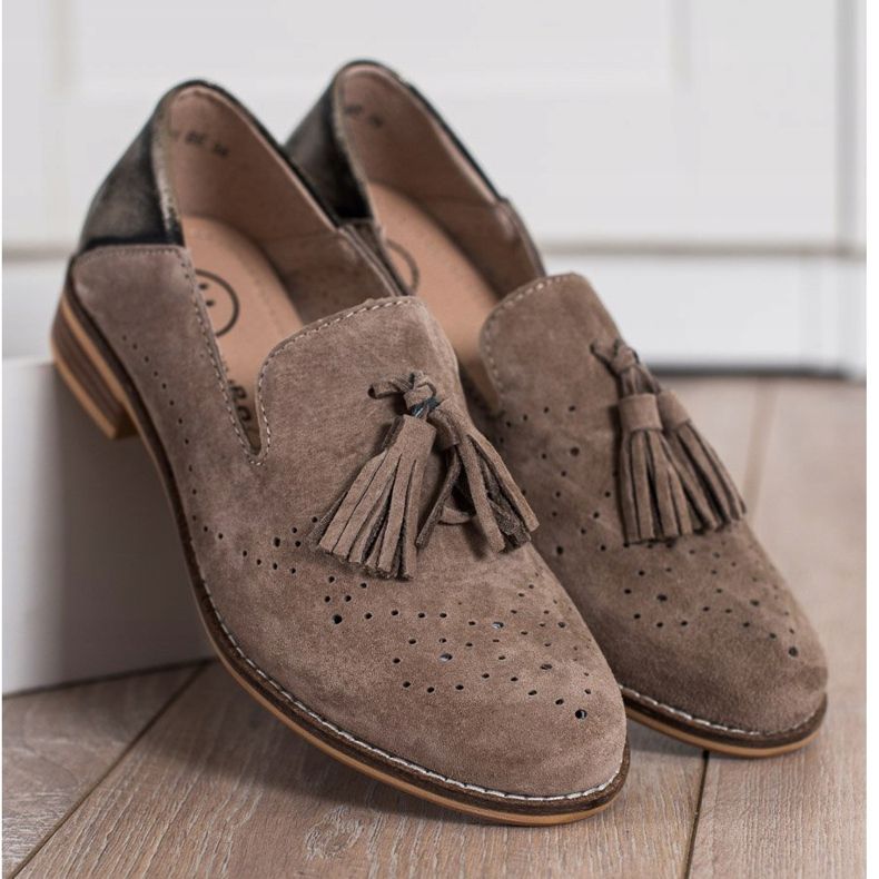 Filippo Nahkaherrat, joissa on hapsut ruskea 2