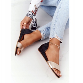 Nahkaiset sandaalit Maciejka 1971-46 musta ja kulta 1