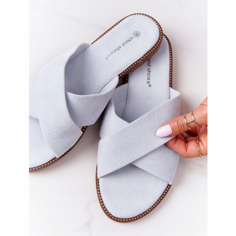 Naisten Velour -tossut Sininen Edesa 1