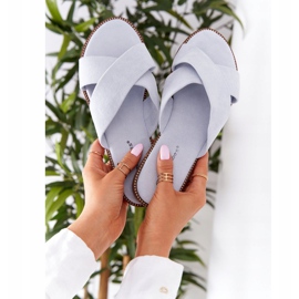 Naisten Velour -tossut Sininen Edesa 2