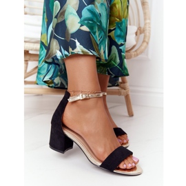 Mokkanahka mustat sandaalit kantapäässä Janet 1