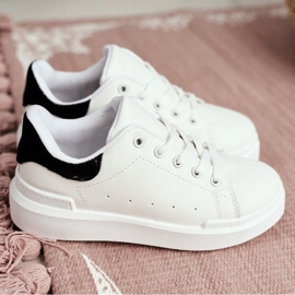 FRROCK Valkoiset Bilbo lasten nuorten urheilukengät valkoinen musta 1