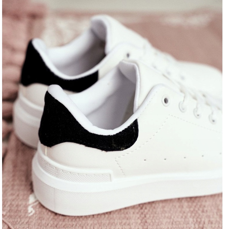 FRROCK Valkoiset Bilbo lasten nuorten urheilukengät valkoinen musta 3