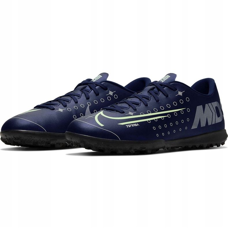Nike Mercurial Vapor 13 Club Mds Tf M CJ1305-401 jalkapallokengät laivastonsininen 3