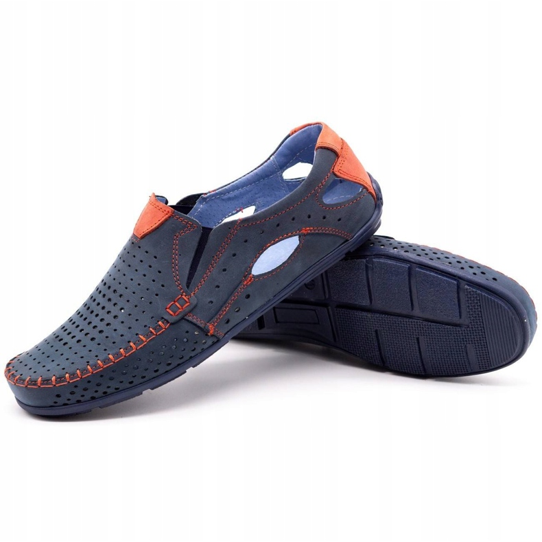 Olivier Miesten kengät Loaferit 901 tummansininen ja punainen laivastonsininen 3