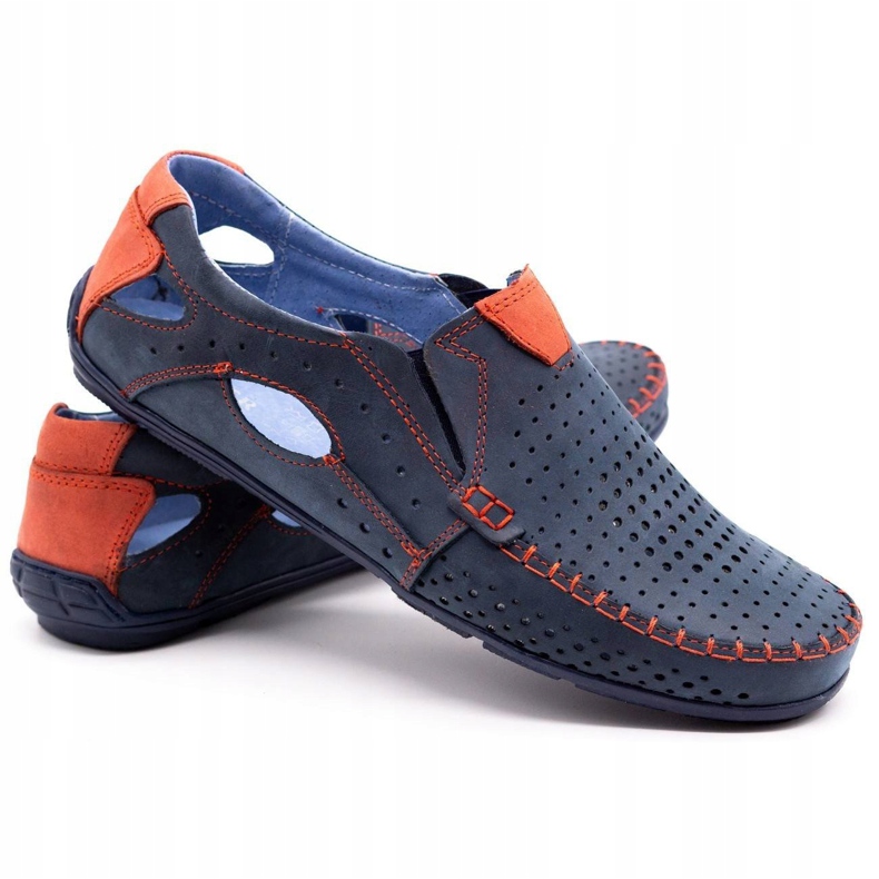 Olivier Miesten kengät Loaferit 901 tummansininen ja punainen laivastonsininen 4