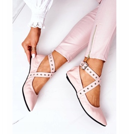 Taitettavat nahkabaleriinit Lu Boo Pink vaaleanpunainen 1