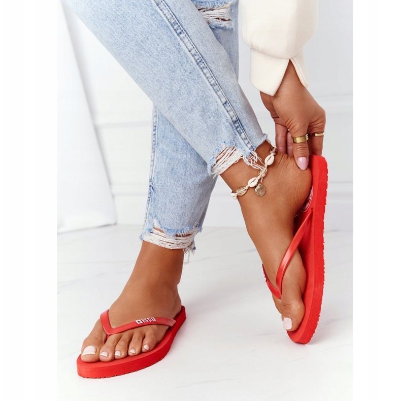 Naisten varvastossut Big Star FF274A611 Red punainen 2