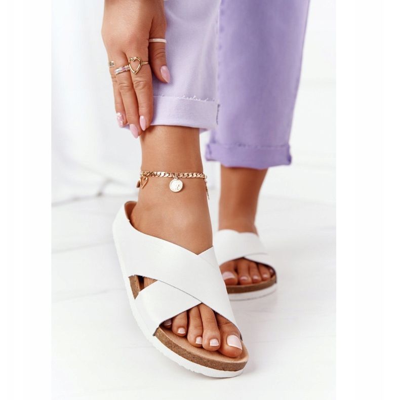 Nahkaprofiiliset tossut Big Star HH274647 Valkoinen 2