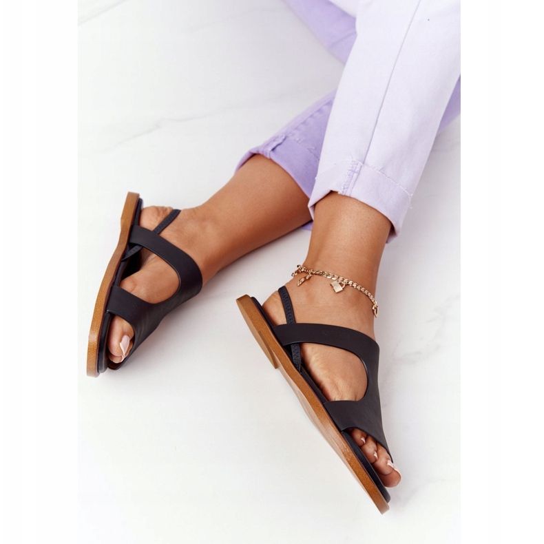 Nahka Sandaalit Mansetilla Big Star HH274715 Musta 1