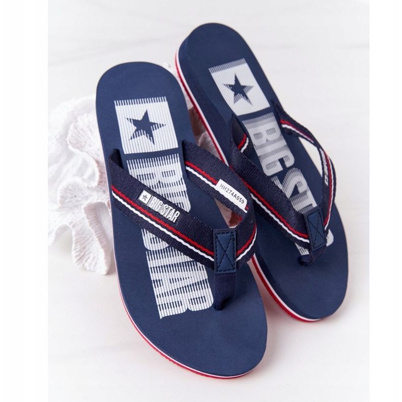 Naisten varvastossut Big Star HH274A059 Navy Blue tummansininen 1
