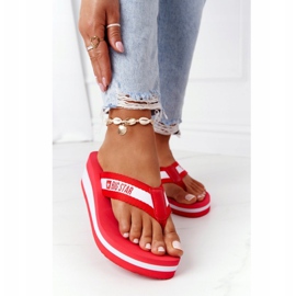 Naisten varvastossut kiilassa Big Star HH274A095 Punainen 2