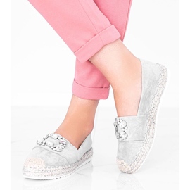 Harmaat espadrillit koristeltu Kuuban Vibe -kivillä 1