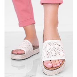 Beige pitsi Glam Shape -tossut 1