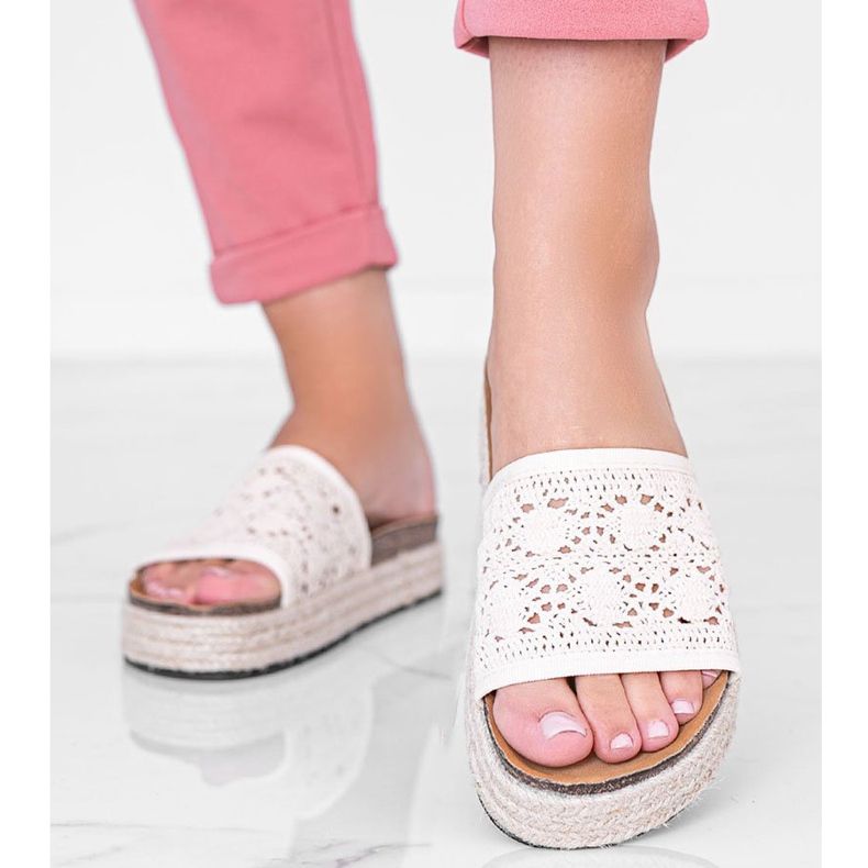 Beige pitsi Glam Shape -tossut 1