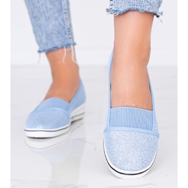 Siniset kiiltävät baleriinat Glam Star -kiilalla sininen 1