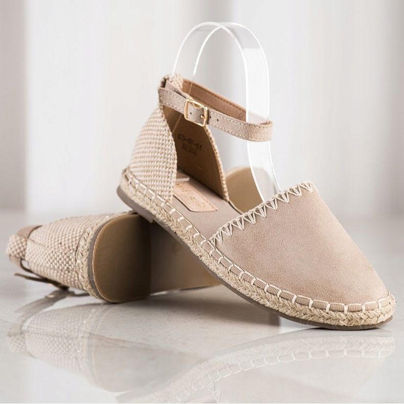 Goodin Beige Espadrillit mokka 1