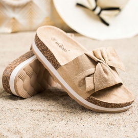 Evento Kevyet tossut alustalla beige 1