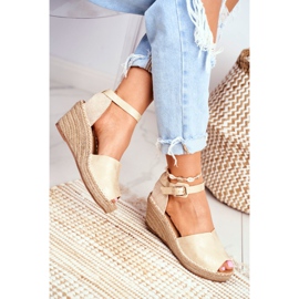 Evento Naisten sandaalit Wedge Espadrilles Gold kultainen 2