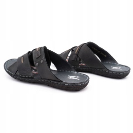 Kampol Miesten nahkatossut 201/3 musta 4