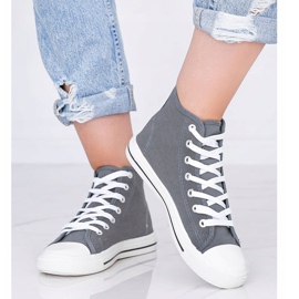 Harmaat naisten lenkkarit Gampa nilkka 1