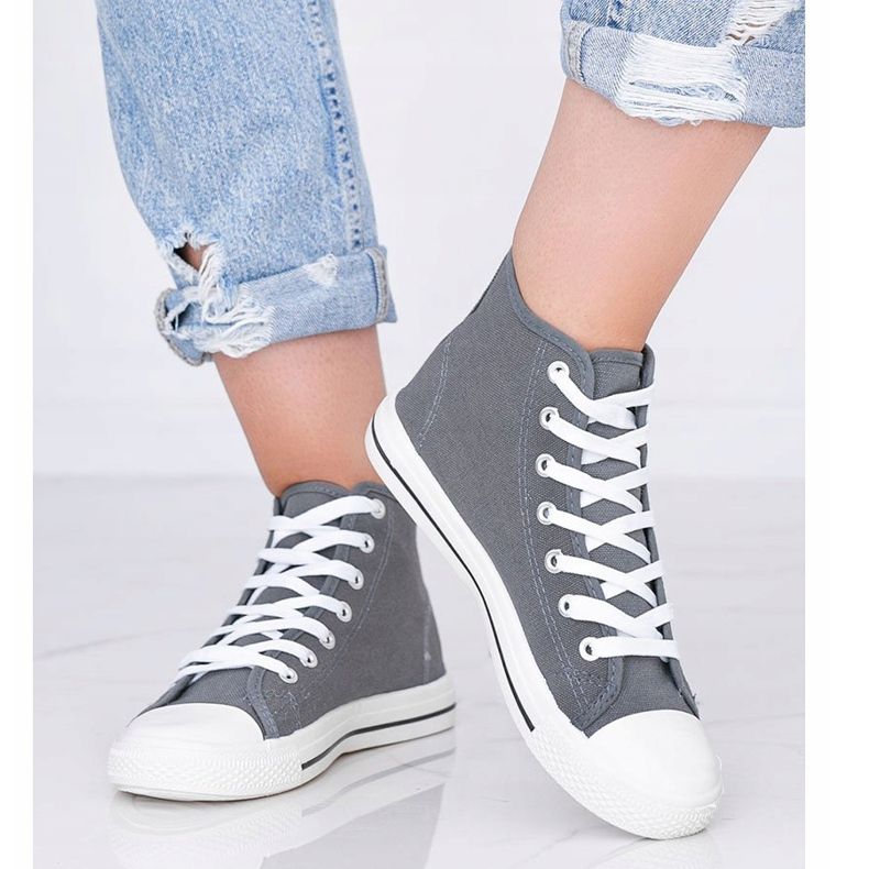 Harmaat naisten lenkkarit Gampa nilkka 1