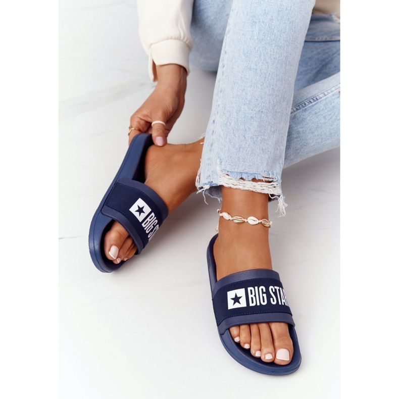 Naisten tossut Big Star HH274A015 Navy Blue tummansininen 1