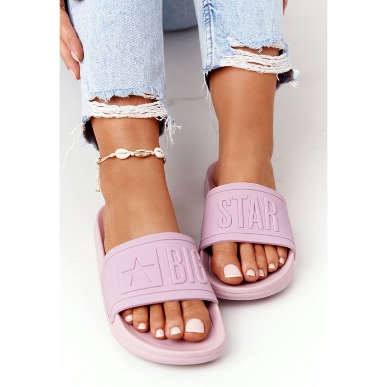 Naisten tossut Big Star HH274A041 Powder Pink vaaleanpunainen 1