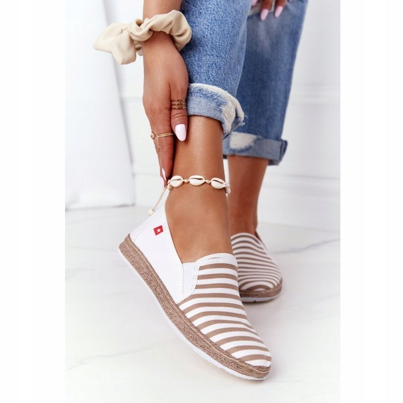 Naisten espadrillit Big Star HH276001 Beige-valkoinen ruskea 1