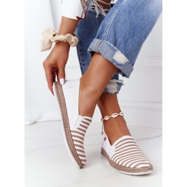 Naisten espadrillit Big Star HH276001 Beige-valkoinen ruskea 2