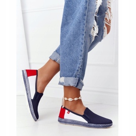 Naisten espadrillit Big Star HH276008 Navy Blue-White valkoinen punainen tummansininen 2