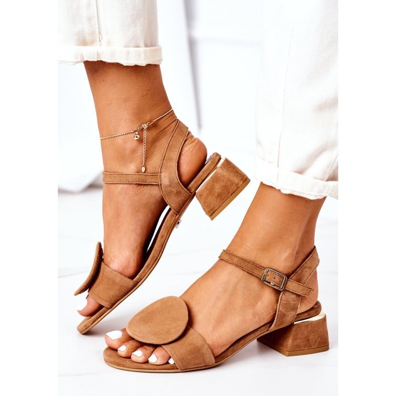 Suede korkokengät Sandaalit Maciejka 5198A-29 Punainen ruskea 2