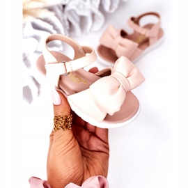 FR1 Lasten sandaalit, joissa rusetti Abbie vaaleanpunainen 3