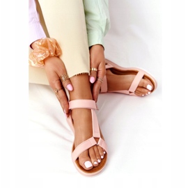 MSMG Naisten sandaalit vieraalla kumipohjalla vaaleanpunainen 4