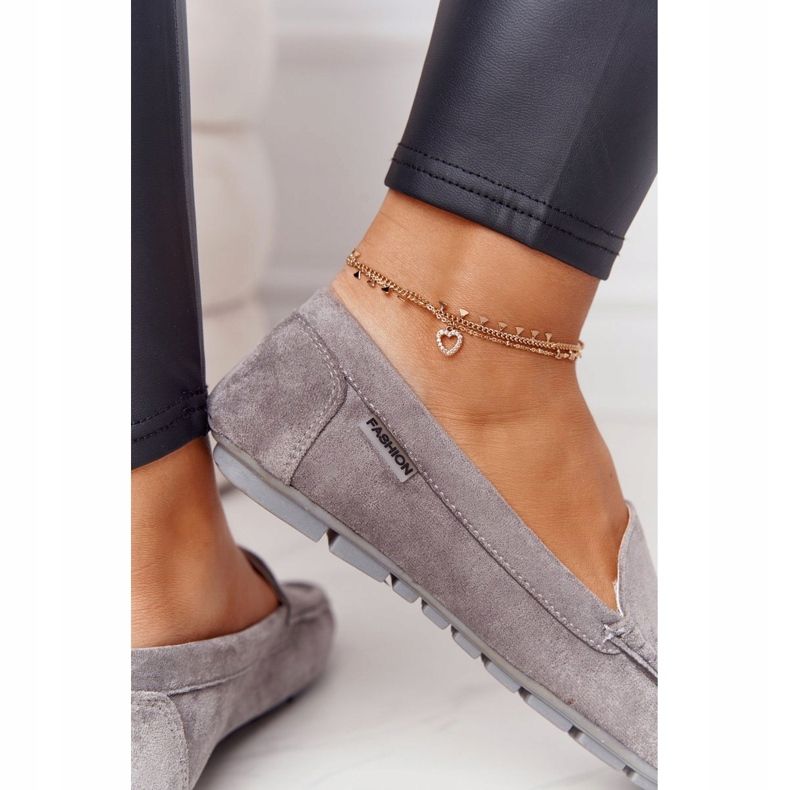 PH1 Naisten mokkanahkatakit, harmaa San Marino 4