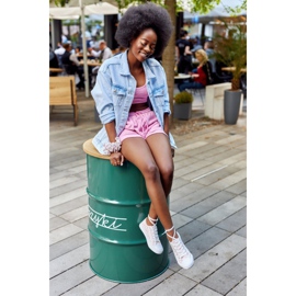 PS1 Naisten kirjautuneet lenkkarit Valkoinen-Vaaleanpunainen Day Off 1