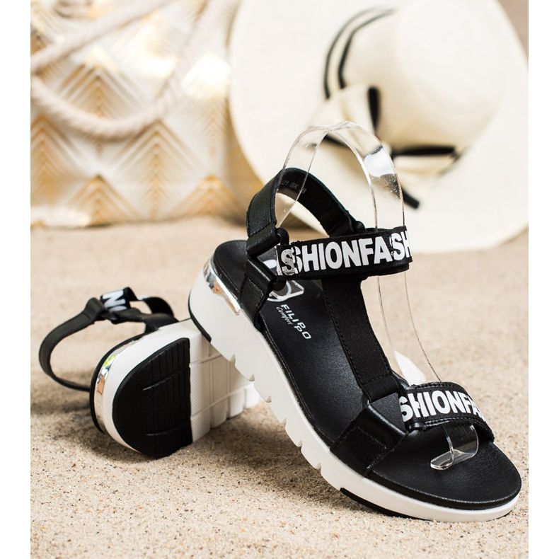 Filippo Nahka muoti sandaalit musta 1