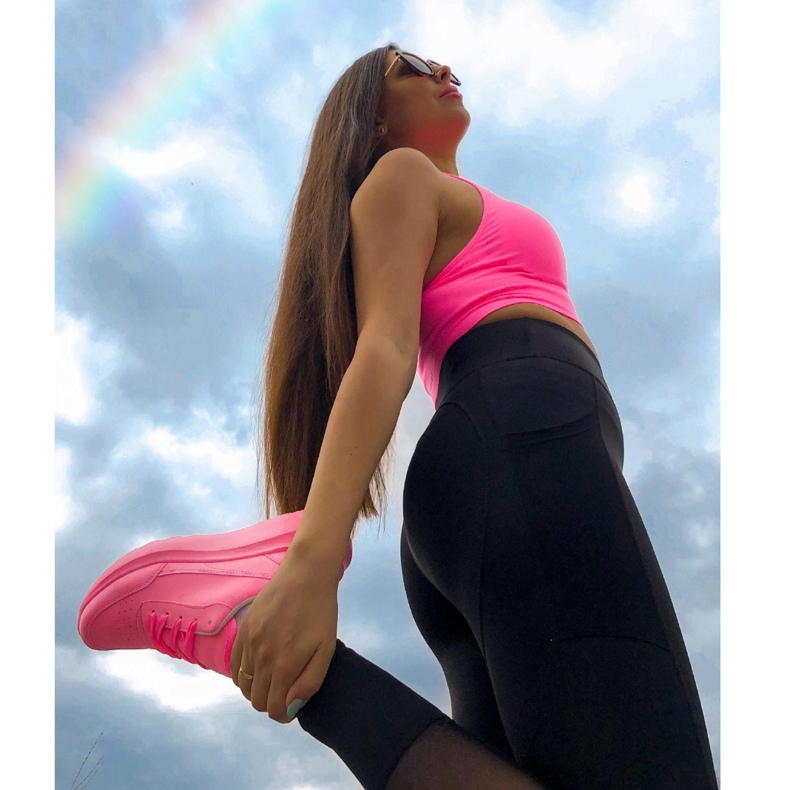 SHELOVET Klassiset Eco -nahkatossut vaaleanpunainen 2