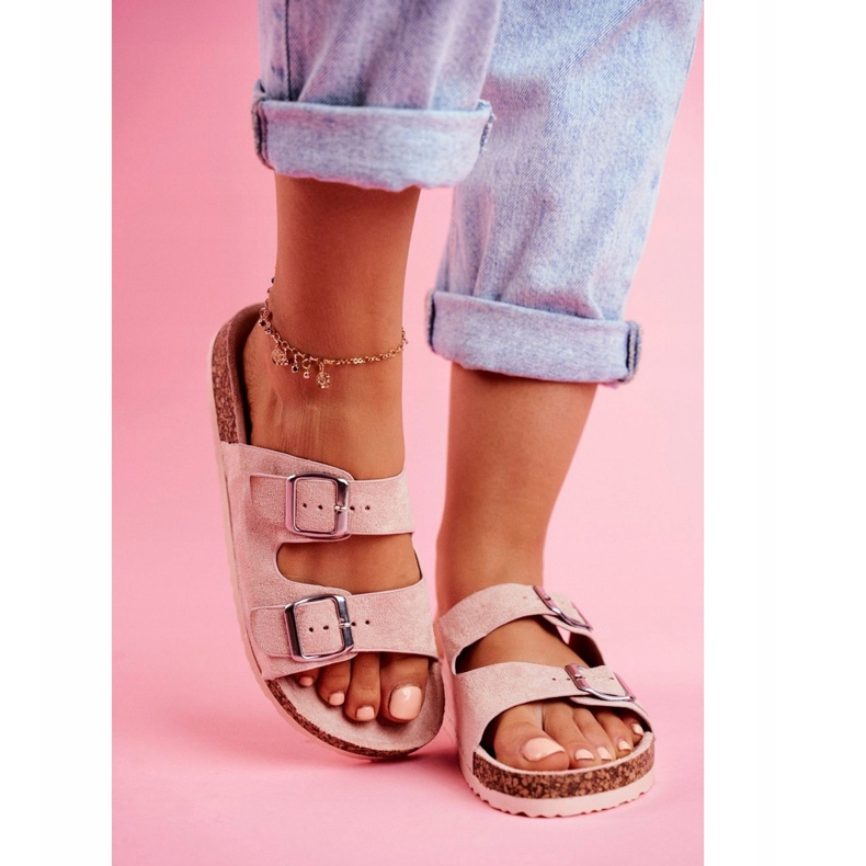 EVE Naisten tossut korkissa, joissa lukot Pink Si Senor vaaleanpunainen 4