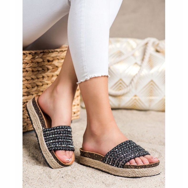 Groto Gogo Mustat tossut nastoilla 1