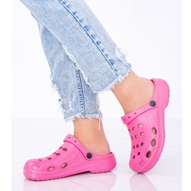 Karolinos vaaleanpunaiset naisten virkatut tohvelit vaaleanpunainen 1