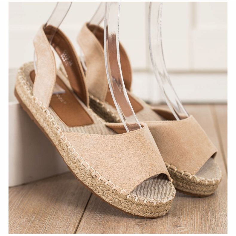 Ideal Shoes Liukuvat espadrillit beige 1