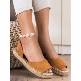 Ideal Shoes Liukuvat espadrillit ruskea 2