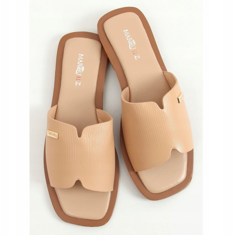 Naisten beige tossut 3526 Camel 1