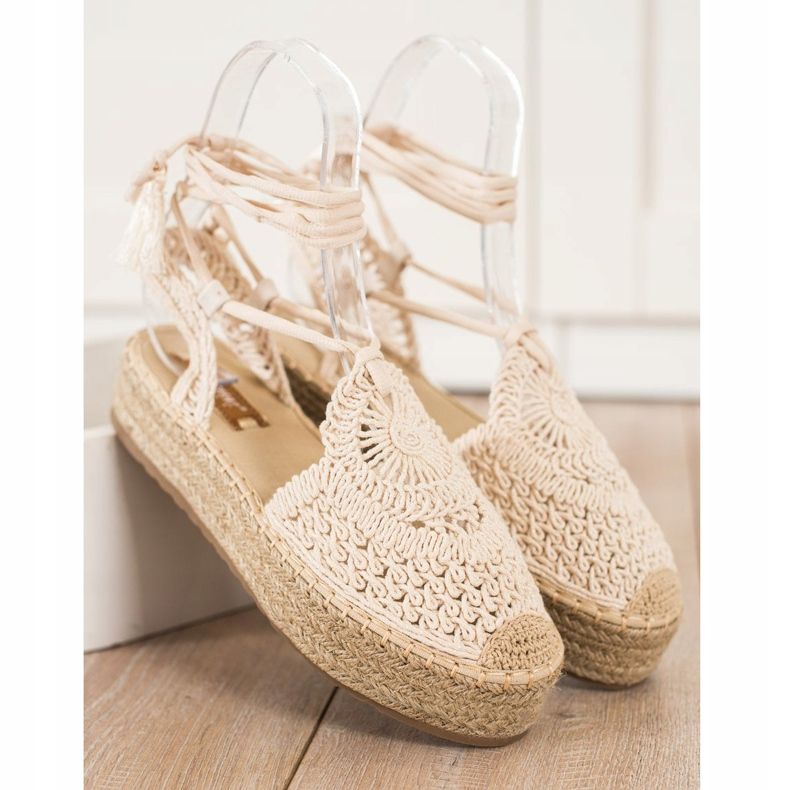 Seastar Sidotut espadrillit alustalla beige 1