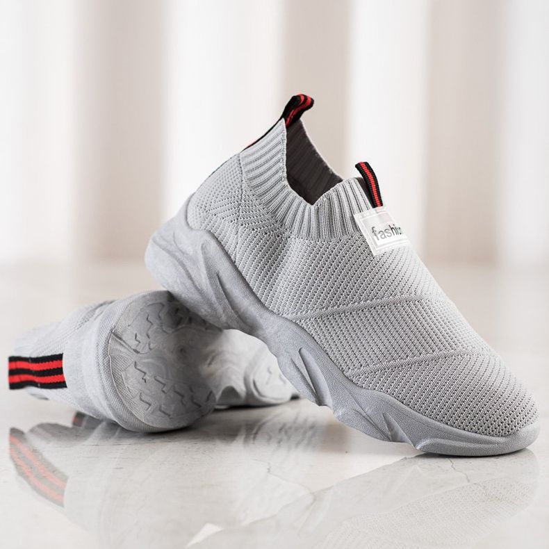 SHELOVET Harmaat Slip-on-muodin lenkkarit 1