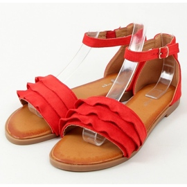 Punaiset naisten sandaalit S060195 Punainen 1