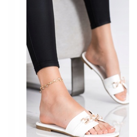 Renda Tyylikkäät tossut koristeella valkoinen 1