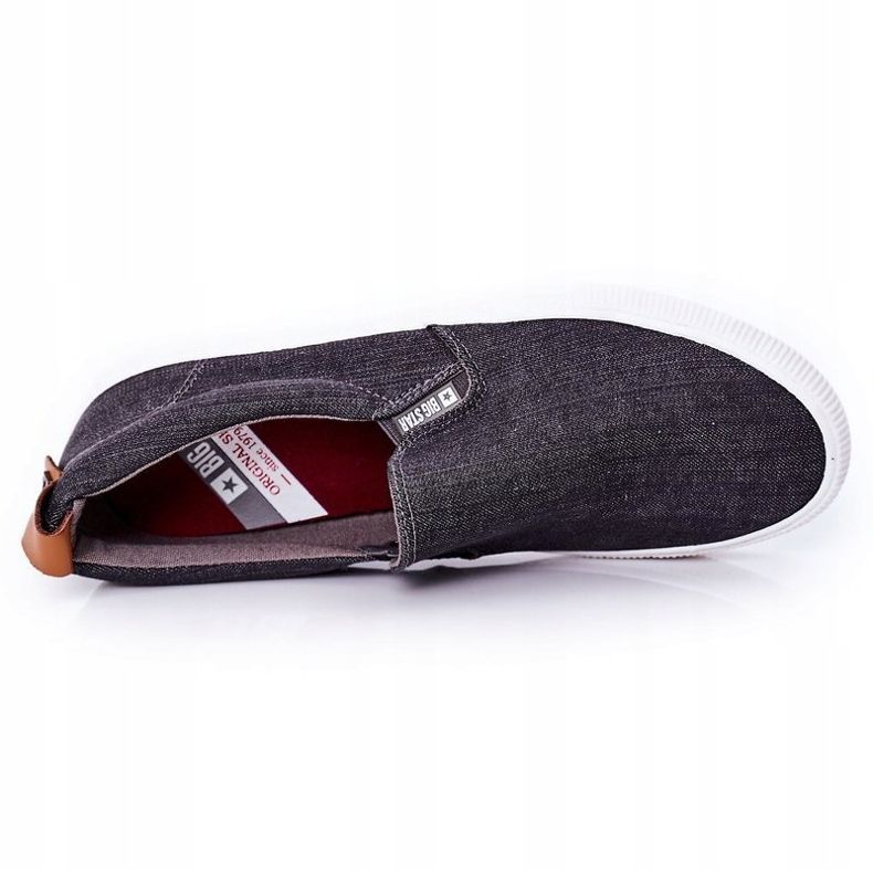 Miesten tennarit Slip-On Big Star DD174162 Harmaa 1